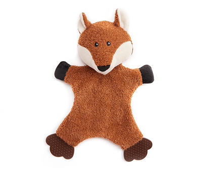 Brown Fox Flattie Dog Toy