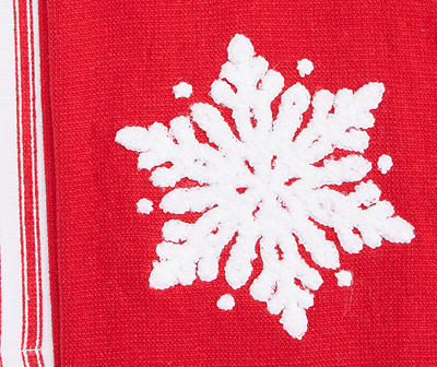 Santa's Workshop Red & White Snowflake 2-Piece Kitchen Towel Set