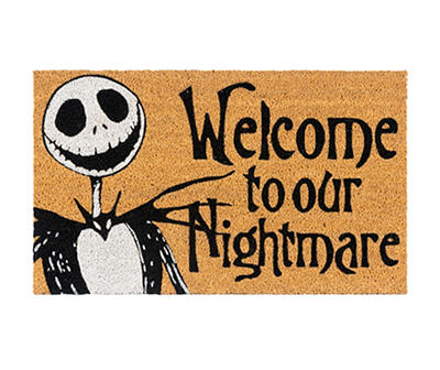 "Welcome" Nightmare Before Christmas Jack Skellington Coir Doomat