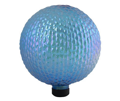 10" Blue & Purple Iridescent Glass Gazing Ball