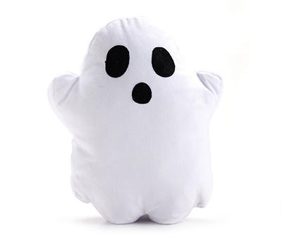 White Ghost Shaped Throw Pillow