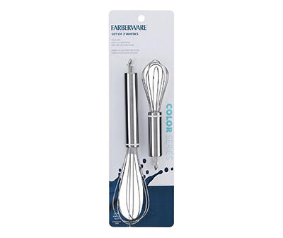 Color Series 2-Piece Stainless Steel Whisk Set