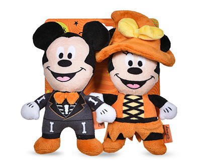 Halloween Mickey & Minnie Mouse Plush Dog Toy Set