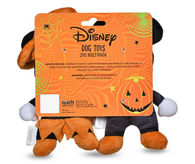 Halloween Mickey & Minnie Mouse Plush Dog Toy Set