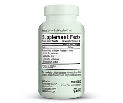 Nutritonary Gut Support Tablets, 60-Count