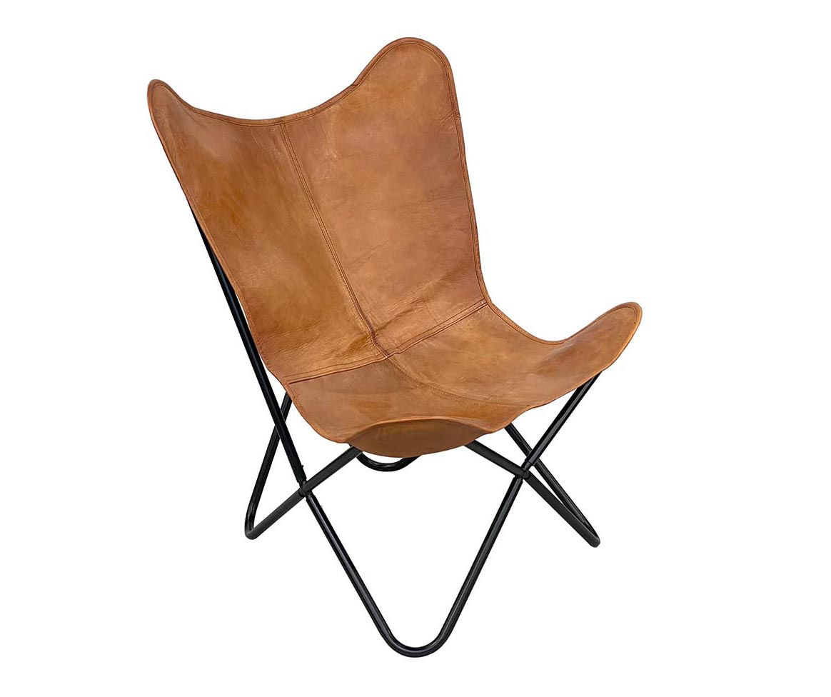 Tan butterfly chair hot sale