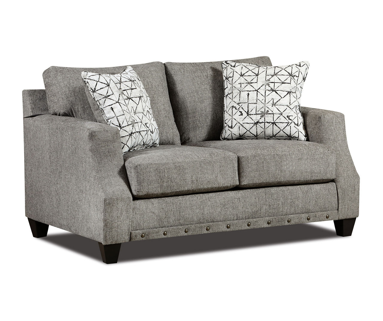 Broyhill Alexandria Gray Chenille Loveseat | Big Lots