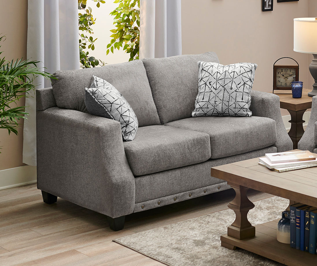 Alexandria Gray Chenille Loveseat