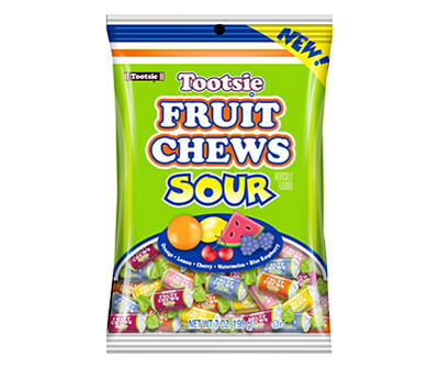Sour Fruit Chews Candy, 18 Oz.