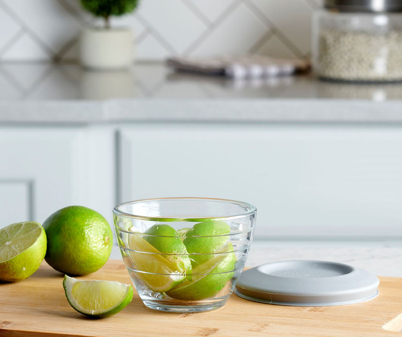 Glass Cooking Prep Cup with Lid