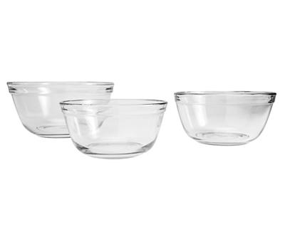 3-Piece Glass Mixing Bowl Set