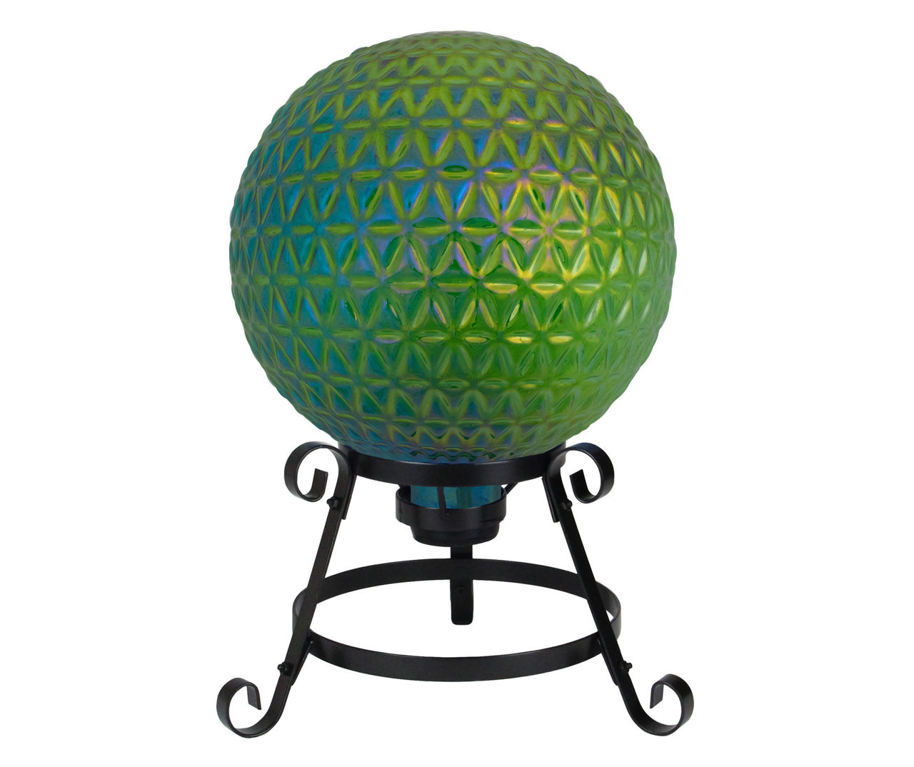 10" Blue Iridescent Glass Gazing Ball