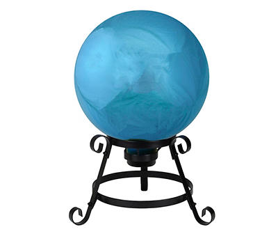 10" Turquoise Mirrored Glass Gazing Ball