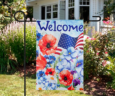 12.5" x 18" Welcome Patriotic Bouquet Garden Flag