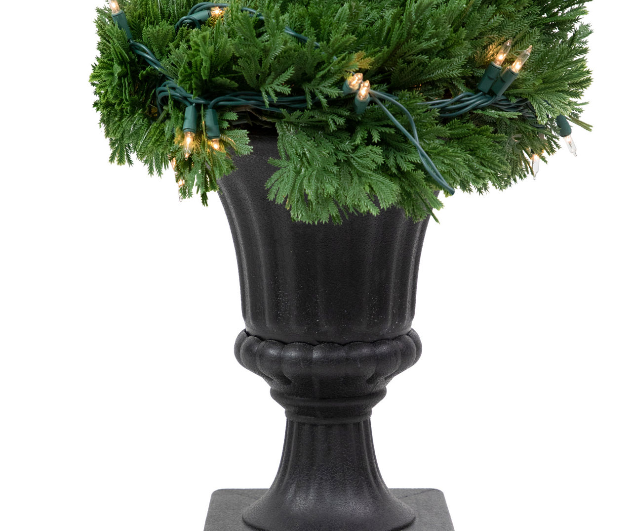 54" Cedar Spiral LED Topiary in Urn