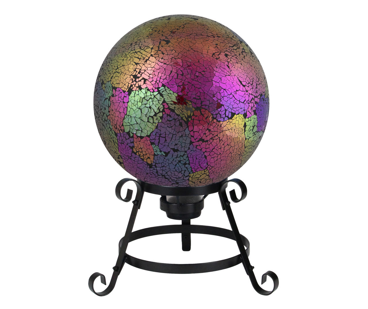 10" Pink Iridescent Mosaic Glass Gazing Ball