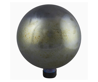 10" Gold & Silver Mirrored Glass Gazing Ball