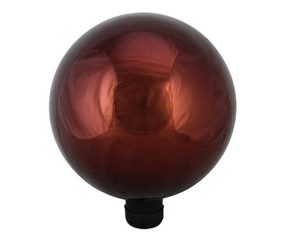 10" Berry Red Glass Gazing Ball