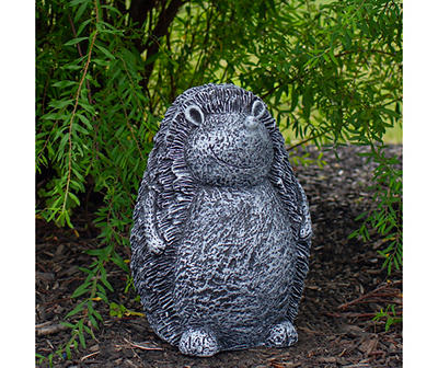 15" Gray Standing Hedgehog Statue