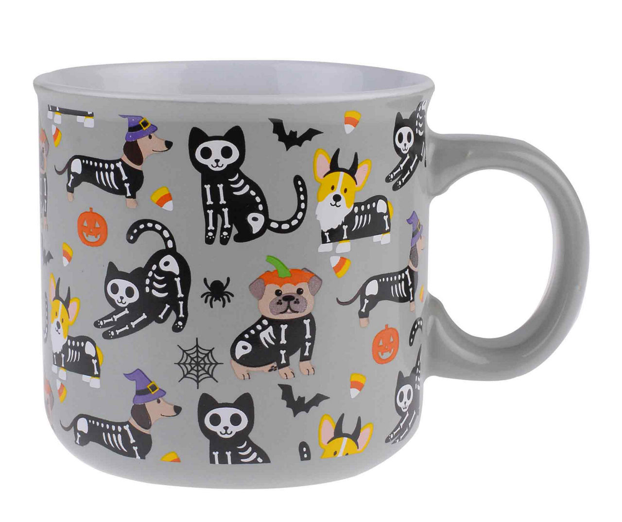 Gray Halloween Costume Animals Stoneware Mug, 20 Oz, Big Lots