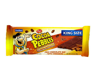 Cinnamon Cocoa Pebbles King Size Candy Bar, 2.75 Oz.