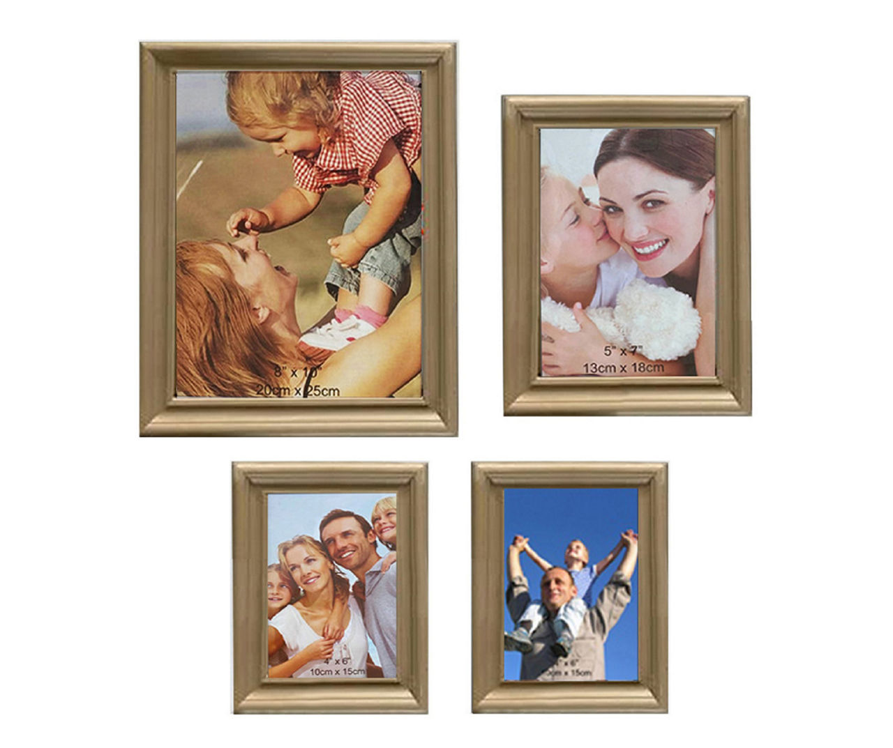 Set of 8 Collage Photo Frames : 5 x 7 (4 pieces), 4 x 6 (4 pieces) Brown
