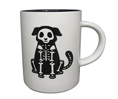 Skeleton Dog Mug, 14 Oz.