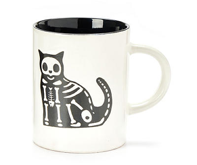 Skeleton Cat Mug, 14 Oz.