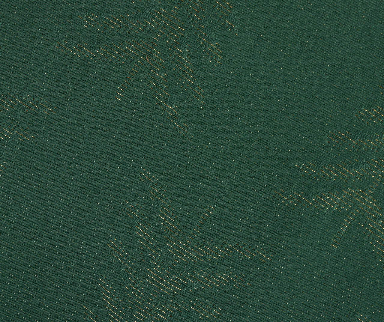 Festive Gathering Green & Gold Trees Round Fabric Tablecloth, (60")