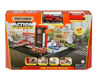 Action Drivers Fire Station Rescue Play Set