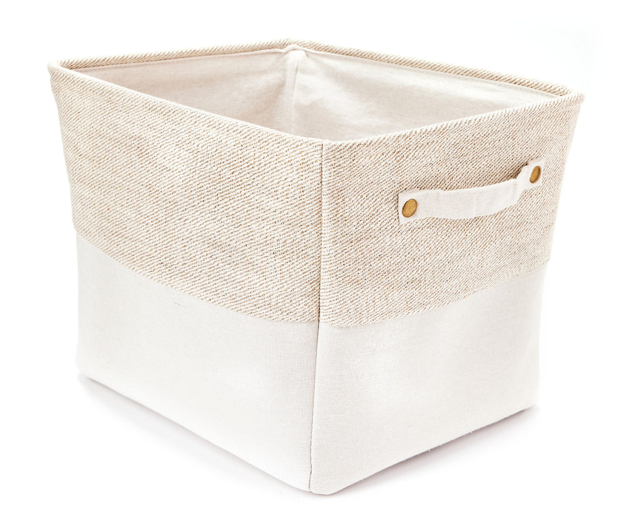 Hudson Home Ivory Canvas Storage Tote Big Lots