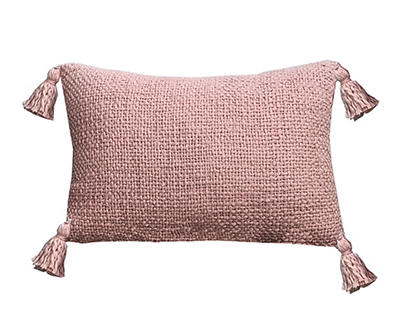 Woven Tassel-Accent Rectangle Throw Pillow