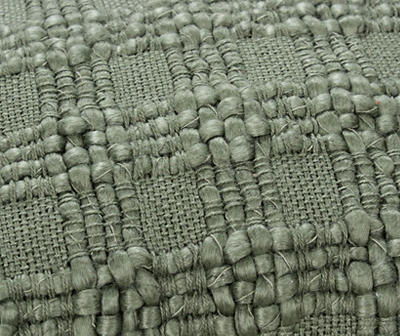 Olive Basketweave Rectangle Throw Pillow