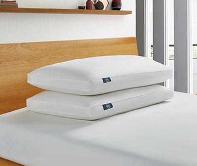 White Firm Cotton-Down King Pillow, 2-Pack