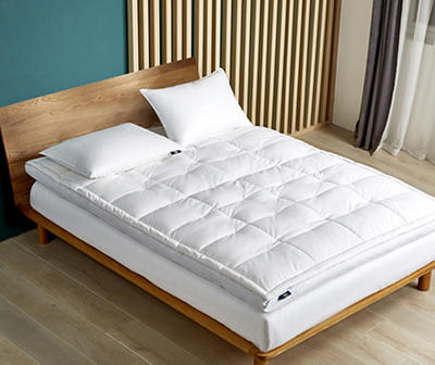 White 2" Featherbed Full Mattress Topper