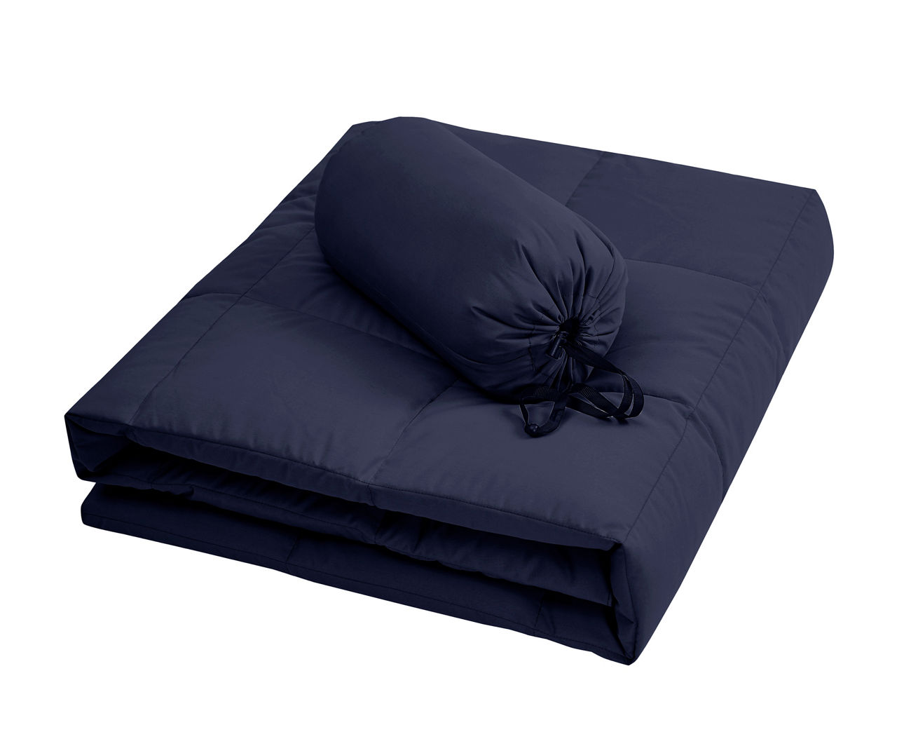 Sargasso Navy Down-Filled Box-Quilt Packable Throw, (60" x 70")