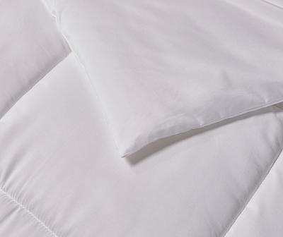 White Down Alternative Box-Quilt Full/Queen Microfiber Comforter