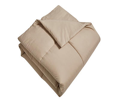 Khaki Down Alternative Box-Quilt Twin Microfiber Comforter