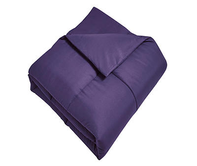 Purple Down Alternative Box-Quilt King Microfiber Comforter