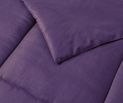 Purple Down Alternative Box-Quilt King Microfiber Comforter