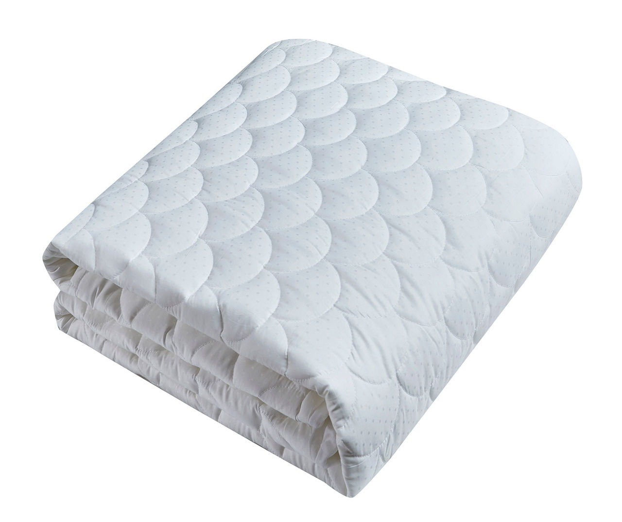 White Dot Scallop-Quilt 350-Thread Count Waterpoof Mattress Pad | Big Lots
