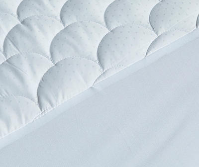 White Dot Scallop-Quilt 350-Thread Count Waterpoof King Mattress Pad