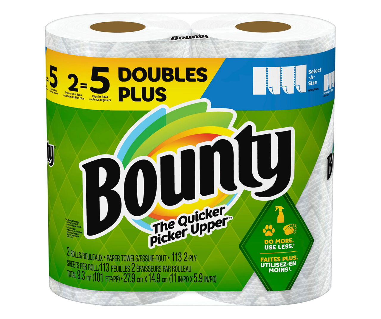 Bounty Select-A-Size Double Plus Rolls Paper Towels, 2 rolls - Kroger