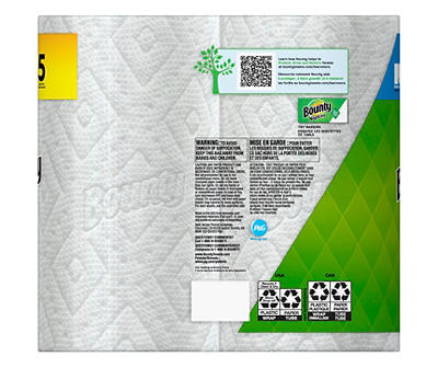 Select-A-Size Paper Towels, White, 2 Double Plus Rolls = 5 Regular Rolls, 2-Count
