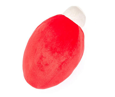 Red Holiday Light Bulb Shaped Decorative Pillow