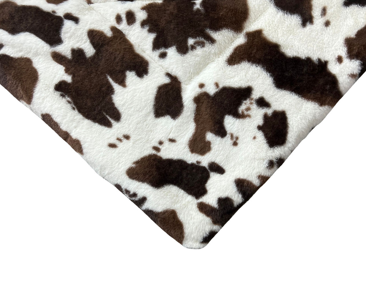 Broyhill Cream Brown Cow Print Faux Fur Full Queen Comforter