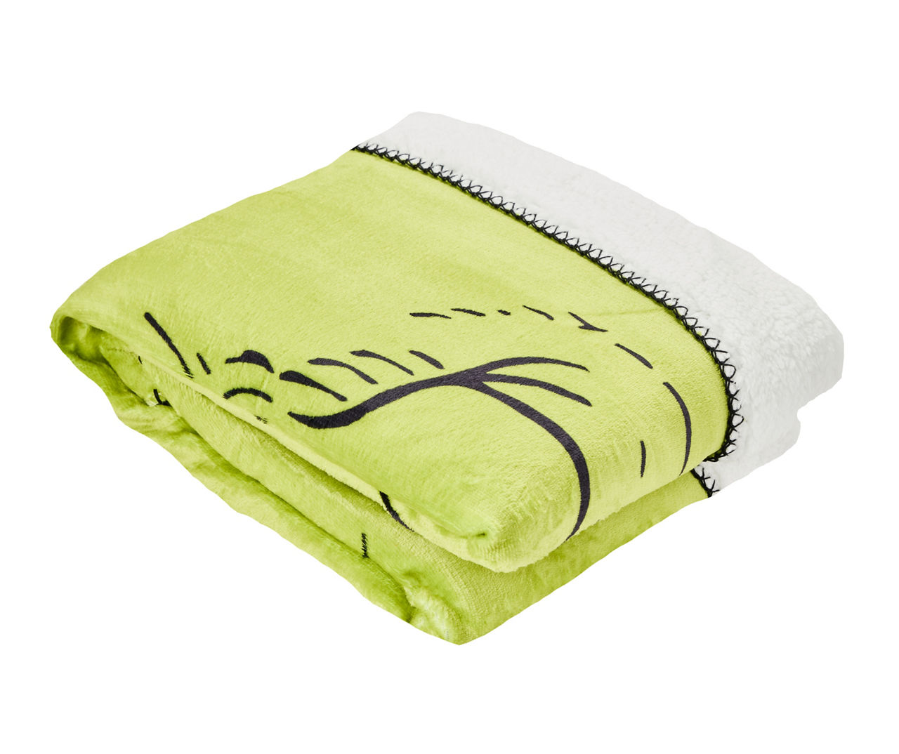 The Grinch Green Grinch Face Sherpa Throw, (46" x 60")