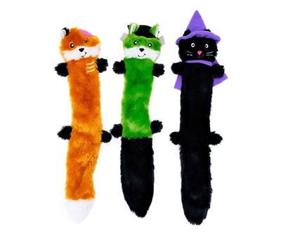 Halloween Skinny Peltz Pet Toy, 3-Pack