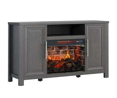 54" Gray Electric Fireplace Console