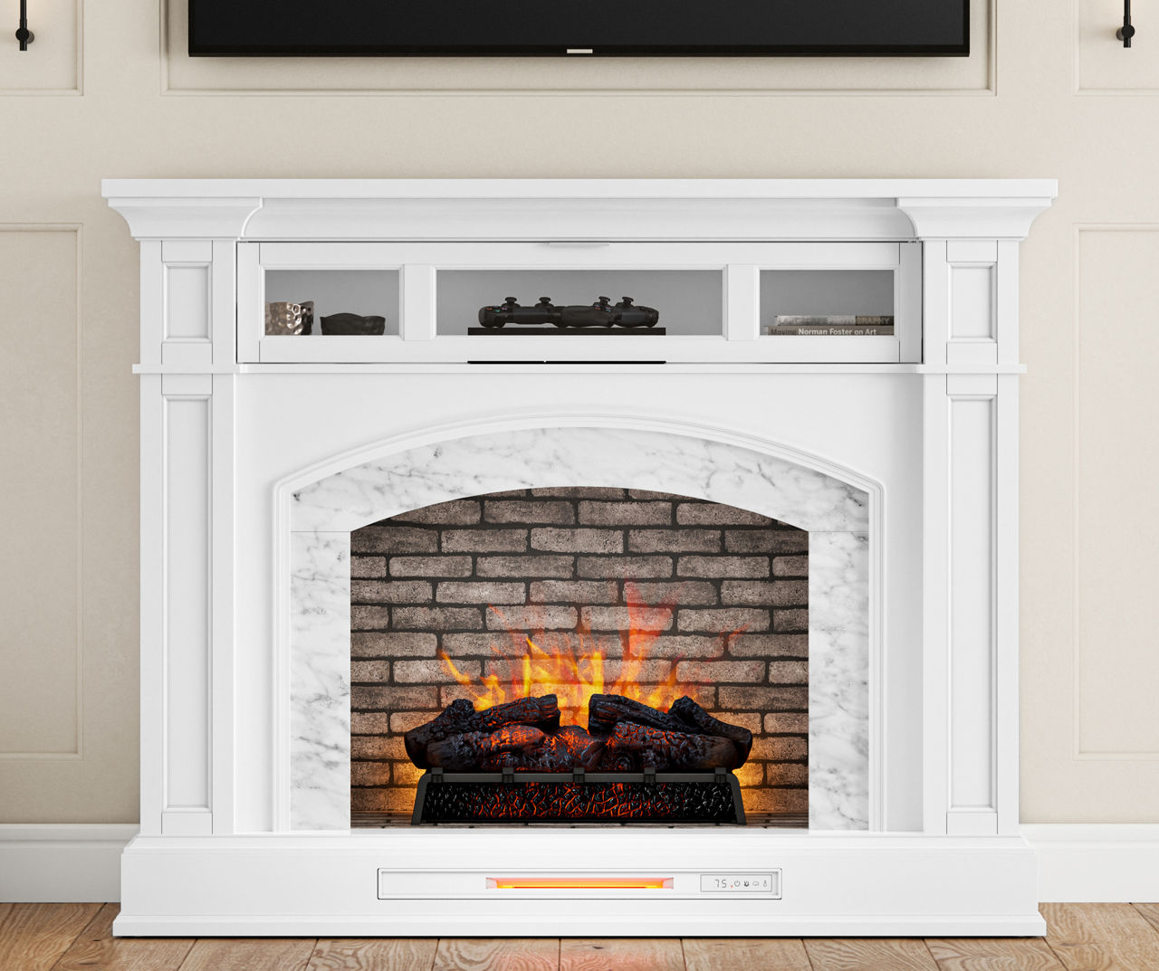 Fireplace tv deals stand big lots